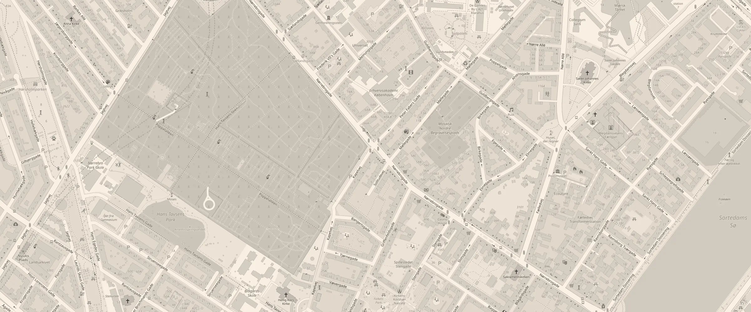 Kort over Kubideh, Nørrebrogade 63, 2200 København N